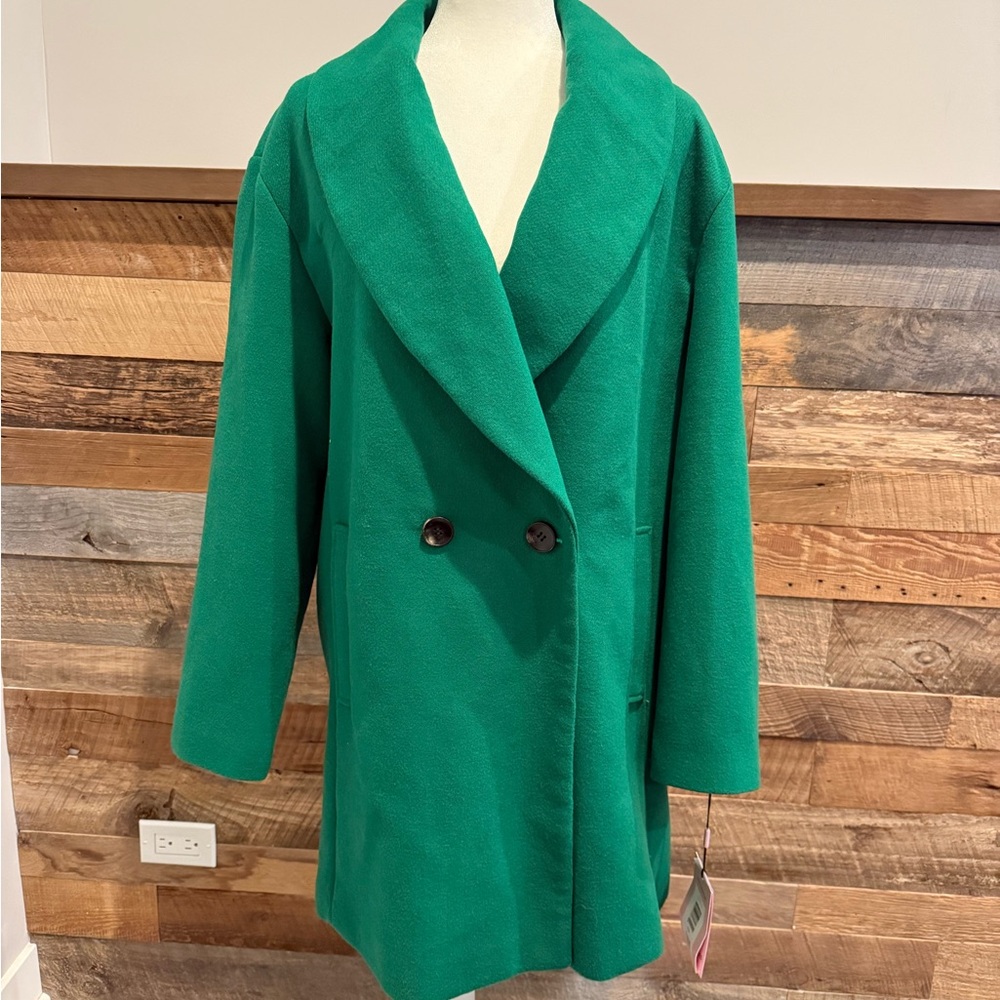 Avec Les Filles Emerald Pea Coat